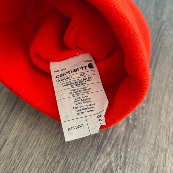 Carhartt Bold Orange Knit Beanie - Picture 4 of 4